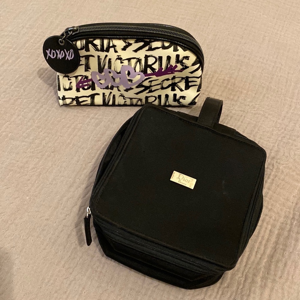Dior beauty & Victoria Secret cosmetics bag / pouch. Set 2 pieces